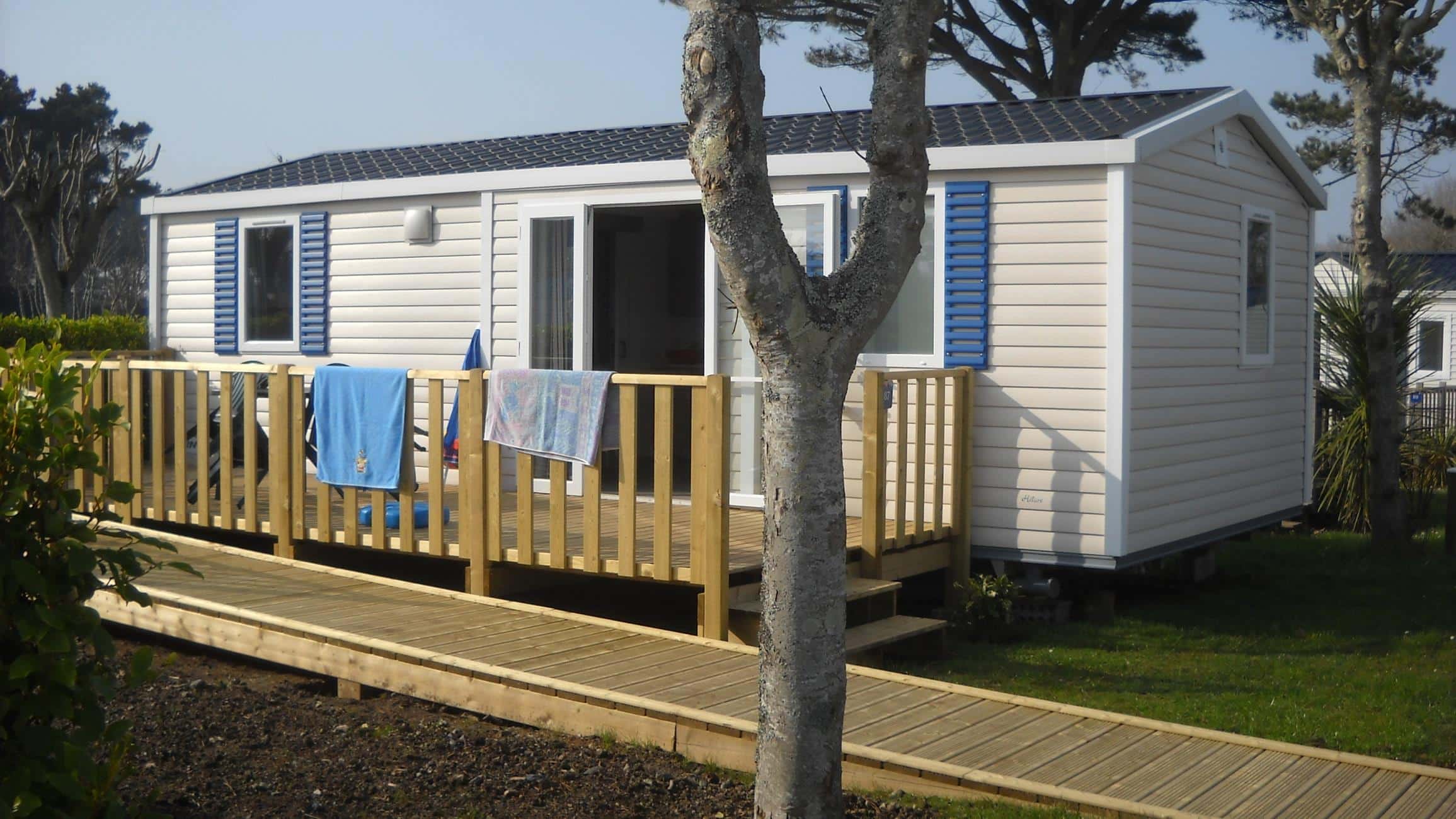 Mobil-home Comfort 32m² (2 bedrooms) + terrace + TV – suitable for people with reduced mobility