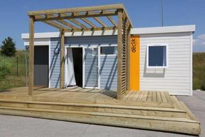 Comfort mobile home 25m² (2 bedrooms) + semi-covered terrace 10m² + TV